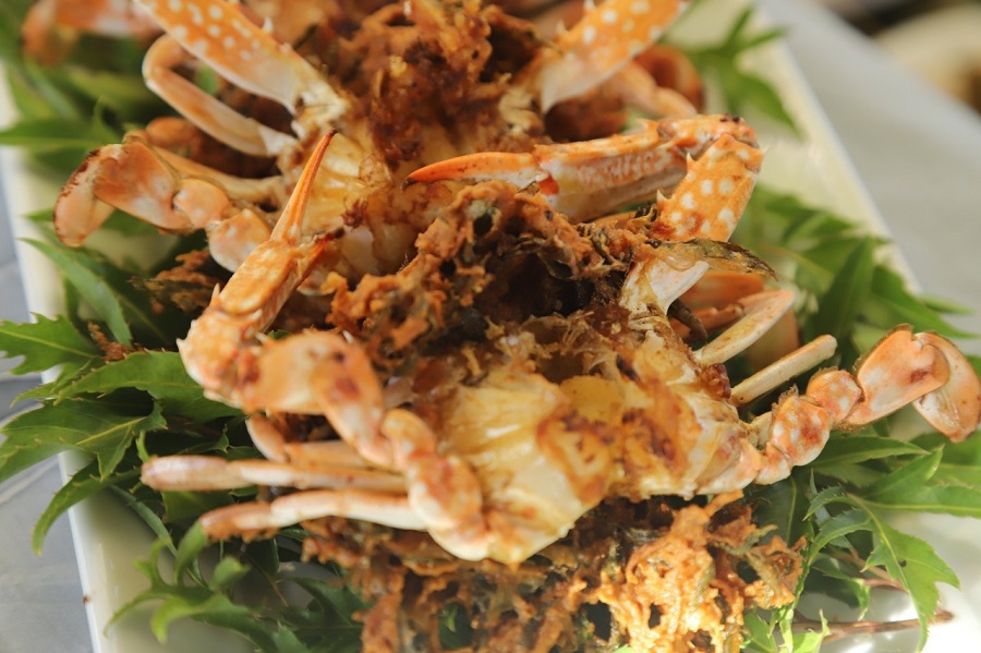 ปูม้าทอด