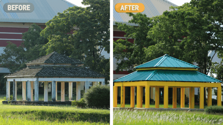 Read more about the article ศาลาพักคอย : เก่าตามกาลเวลา แต่งเติมสีสันใหม่ ง่ายต่อการจดจำ