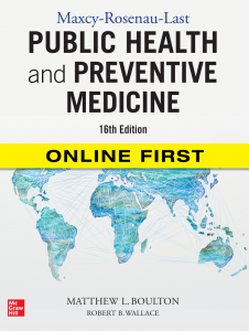 Maxcy-Rosenau-Last Public Health & Preventive Medicine, 16e