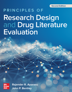 Principles of Research Design and Drug Literature Evaluation, 2e