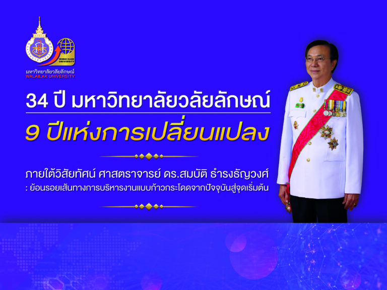 เชิญชมนิทรรศการออนไลน์ "34 ปีมหาวิทยาลัยวลัยลักษณ์ | 9 ปีแห่งการเปลี่ยนแปลงภายใต้วิสัยทัศน์
